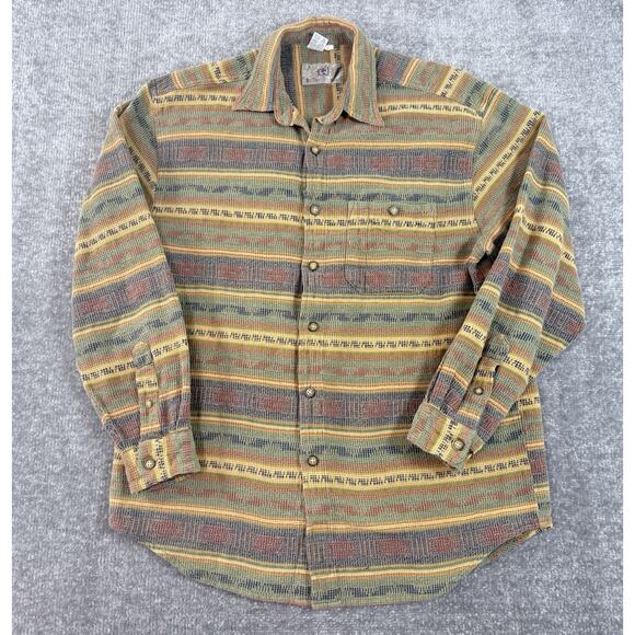 Vintage Territory Ahead Mens L Southwestern Tapestry Blanket Boho Thick Shacket - Picture 1 of 8